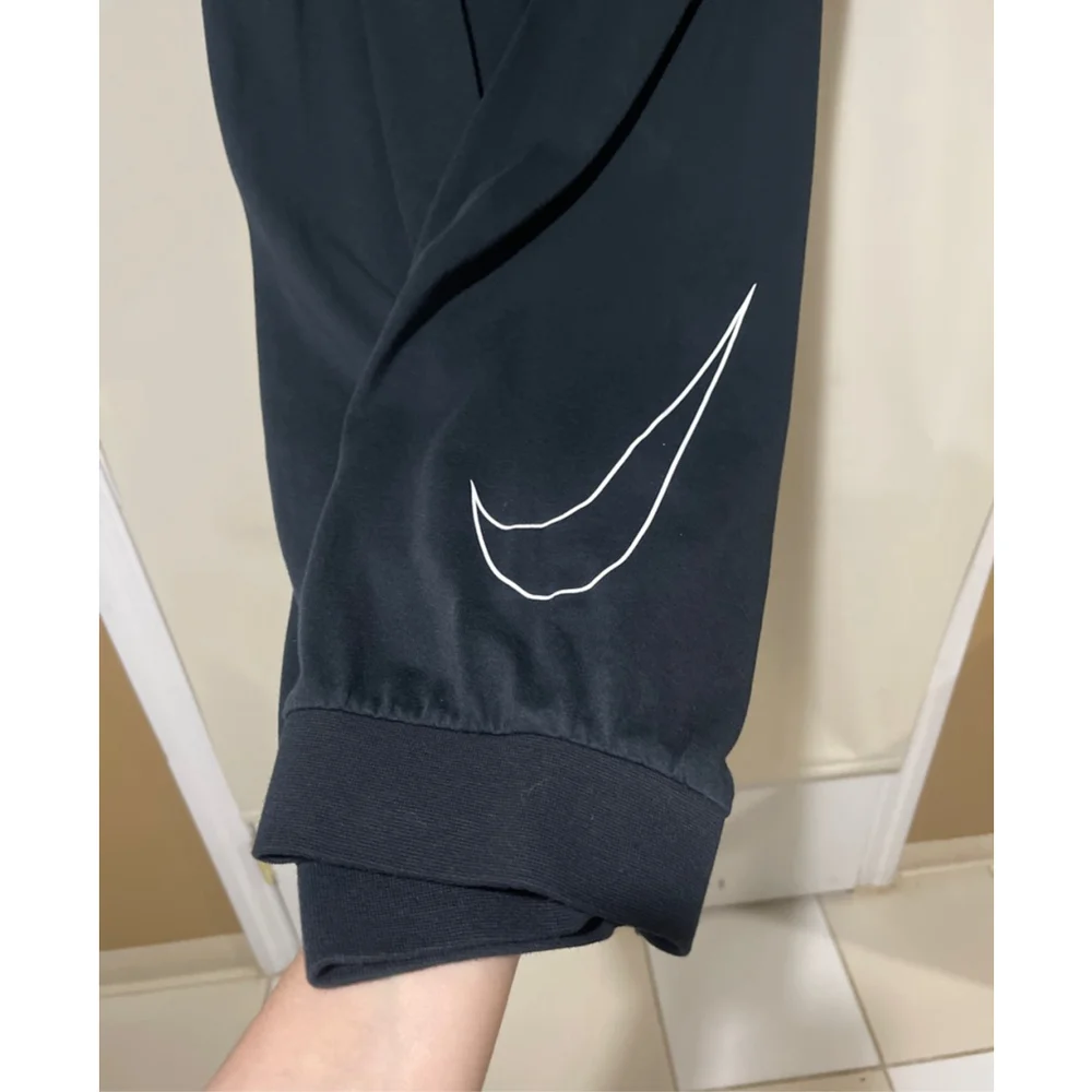 NWOT Women's Nike Dri-FIT Black & White Swoosh Track Pants Joggers XXL